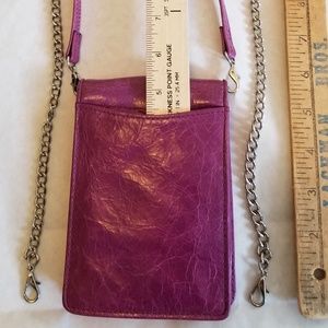 Hobo "Amity" Leather Bag in Magenta